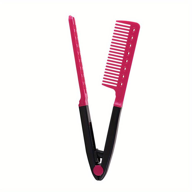 Flat Comb Straightening Comb Salon Hair Brush Combs Hairdressing Styling Hair Straightener V shaped Straight Comb Straightener Premium Quality