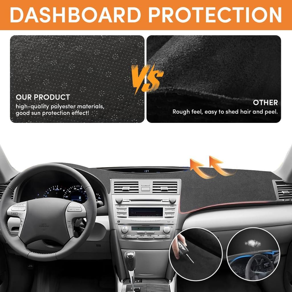 Dash Cover Mat For Toyota Camry 2007 2008 2009 2010 2011 Dashboard Cover Mat Interior Accessories Non-Slip Pad Carpet Sunshield Protector