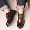 Ovigezi men's versatile casual shoes/soft sole and soft surface/non-slip and wear-resistant/fashionable high-end business leather shoes