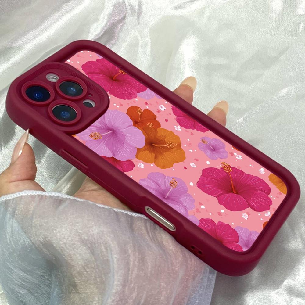JT292 Illustration Colorful Floral for iPhone 17 16 15 14 13 12 Pro Max Samsung S26 S25 Ultra A17 A16 A07 A56 A06 A15 Xiaomi 15T Redmi 15c Soft Case
