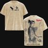 Hot Anime Vagabond Miyamoto Musashi Graphic Tee Men Cotton Clothing Vintage Washed Tshirt Casual Loose T-shirt Harajuku T Shirt