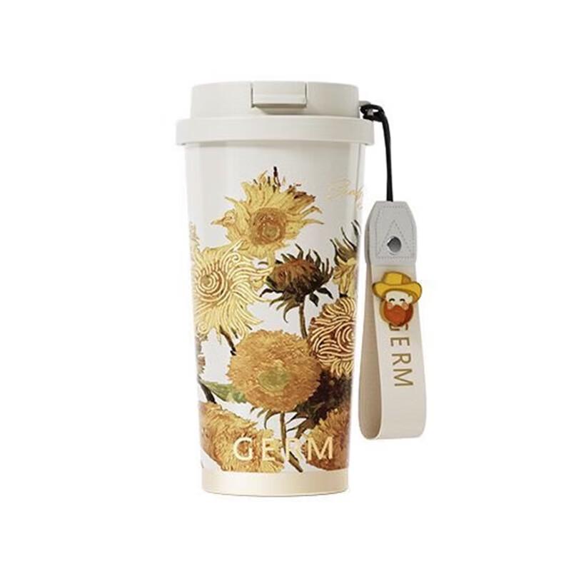 Germ Van Gogh Floral Series 316 Stainless Steel Insulated Coffee Mug