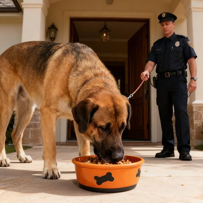 7 Inch Ceramic Glaze Pet Bowl Large Dog Feeding Salad Food