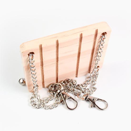 Small Pet Hamster Mice Squirrel Wooden Swing Playing Toy Cage Hanging Decor