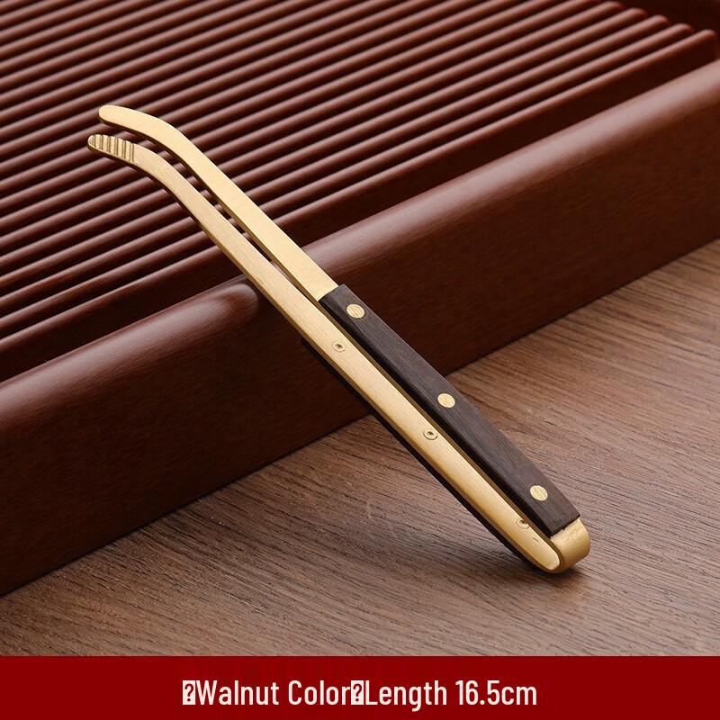 Solid Wood & Copper Tea Tongs
