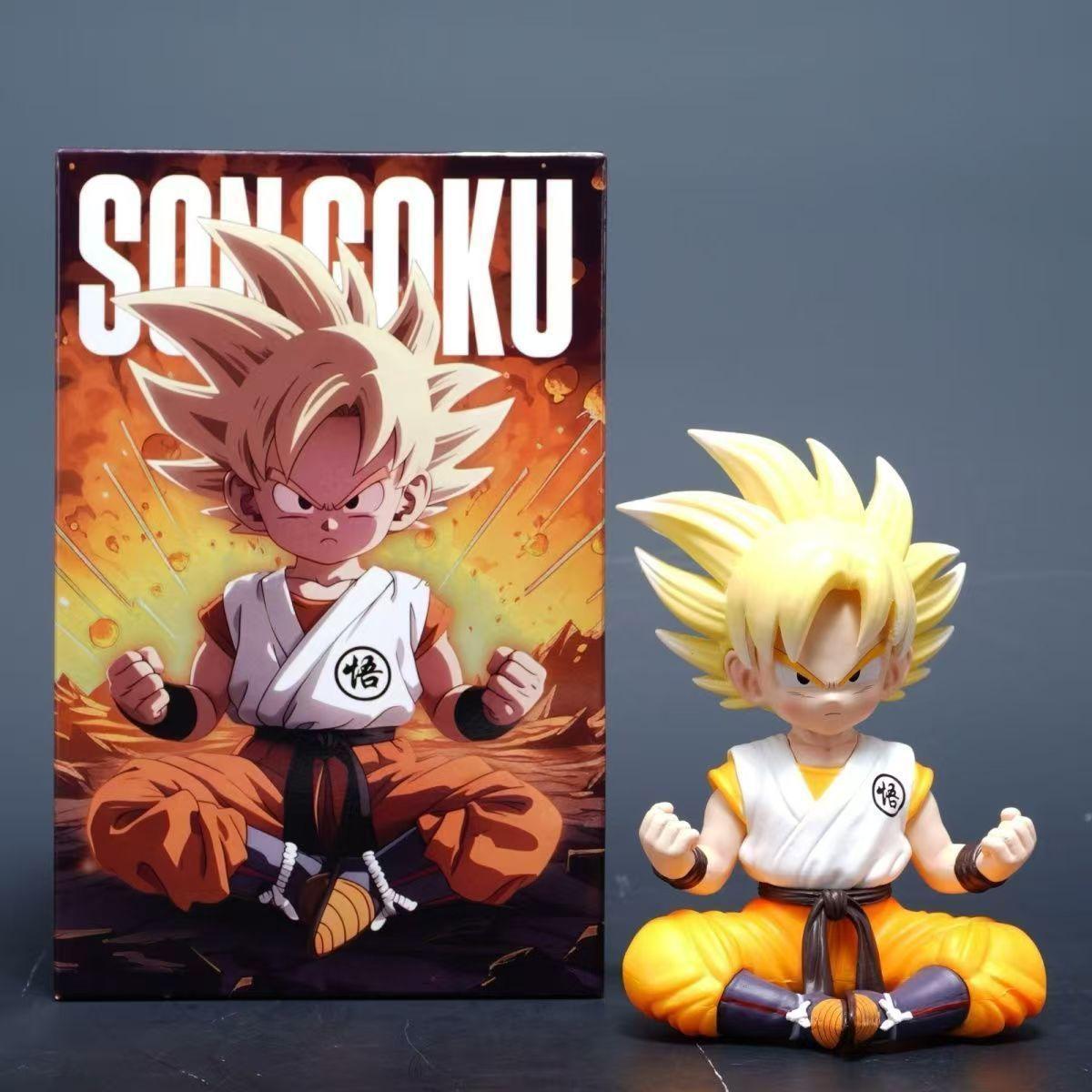 

LK Studio Dragon BallZ Wukong SSj3 5.11Inch/13cm Can be Move PVC Roar Sitting posture Mini Favorites Figure hot toys Gifts