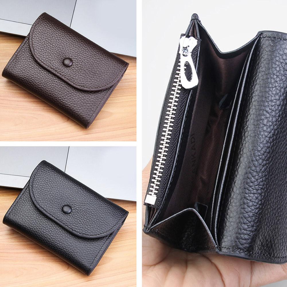 New PU Leather Small For Women Wallet Luxury Envelope Card Holder Brand Designer Multipurpose Zip Coin Cowhide Short Purse 2025