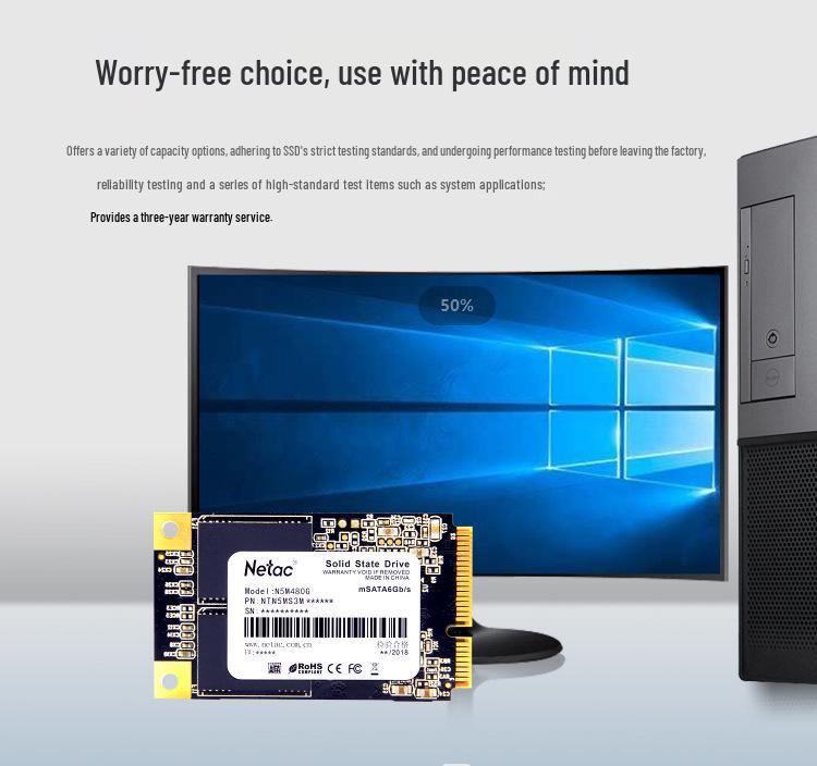 Netac 256GB mSATA3 SSD for Notebook/Desktop Computers