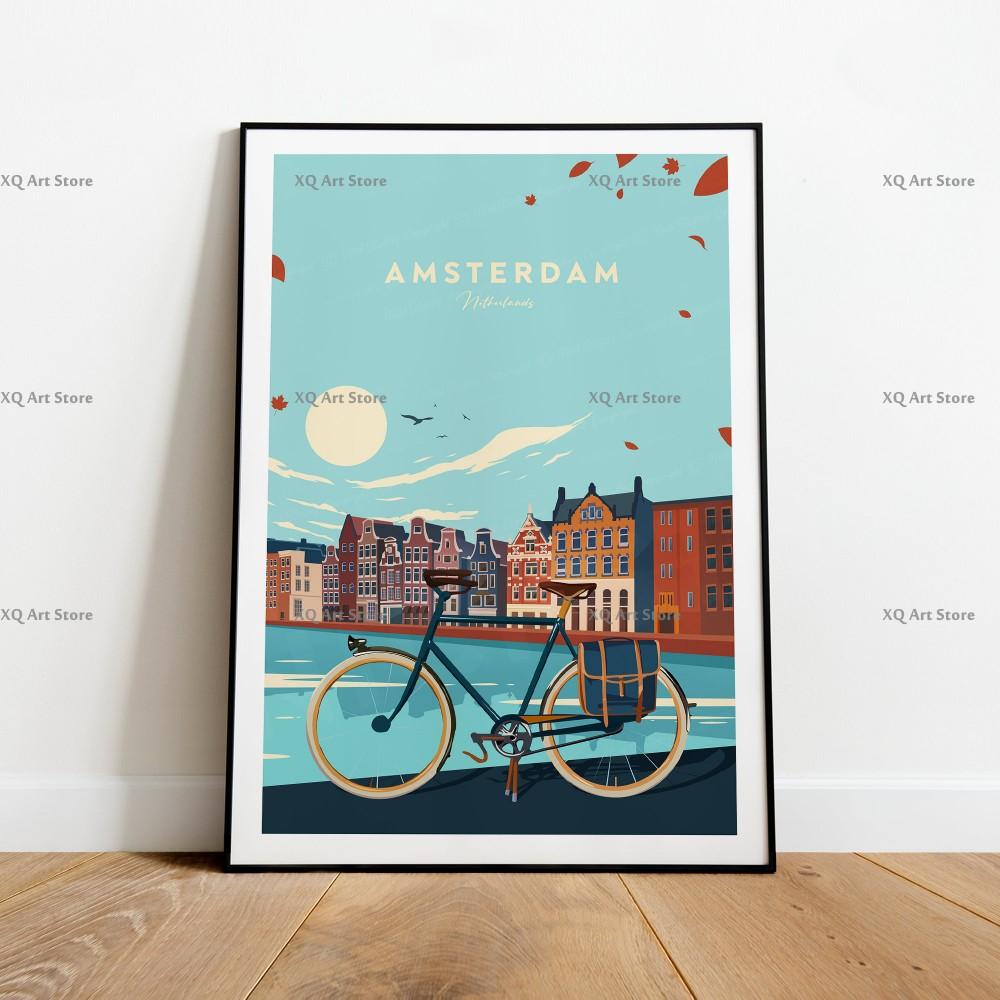 Modern Travel Print Canvas Painting Beautiful Landscape All Kinds Of Cities Poster Wall Art For Living Room Home Decor Frameless