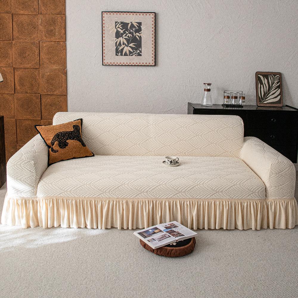 Skirt Edge Sofa Cover All inclusive All-purpose Cover New Autumn and Winter Style All Season Universal Anti Cat Scratch Elastic Protective Cover