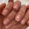 High-End Reusable Nude Manicure Set: Whitening & Removable False Fingernails for Commute