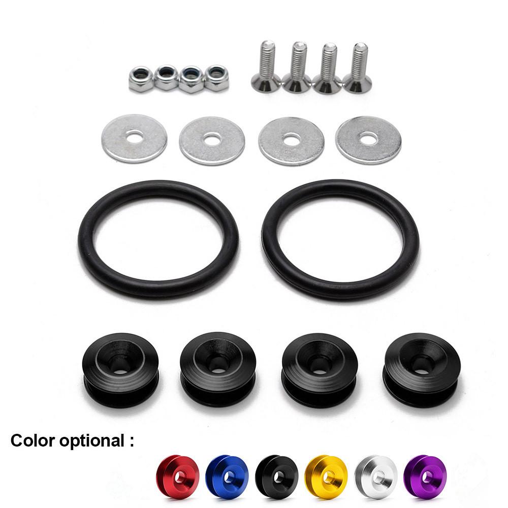 Red Aluminum Quick Release Bumper Fasteners For Car Trunk Fender Hatch Lids Kit