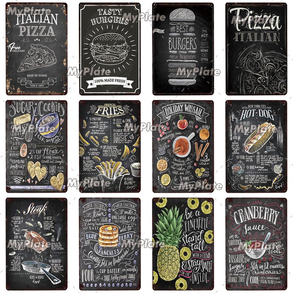 Kitchen Vintage Tin Sign Metal Sign Decorative Plaque Wall Decor Man Cave Club Decoration