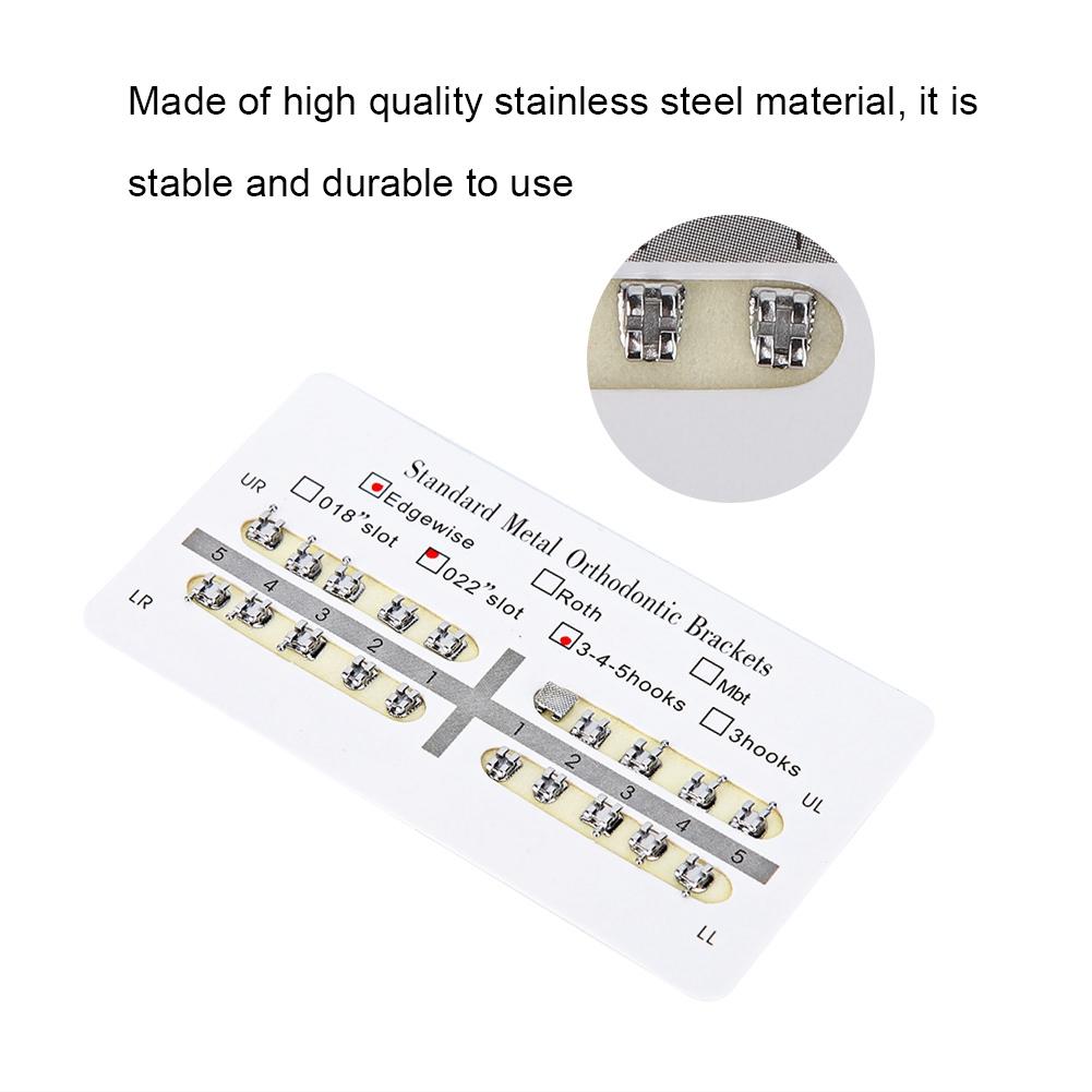 10 Packs Metal Dental Teeth Orthodontics Brackets Braces 022slot 345hooks