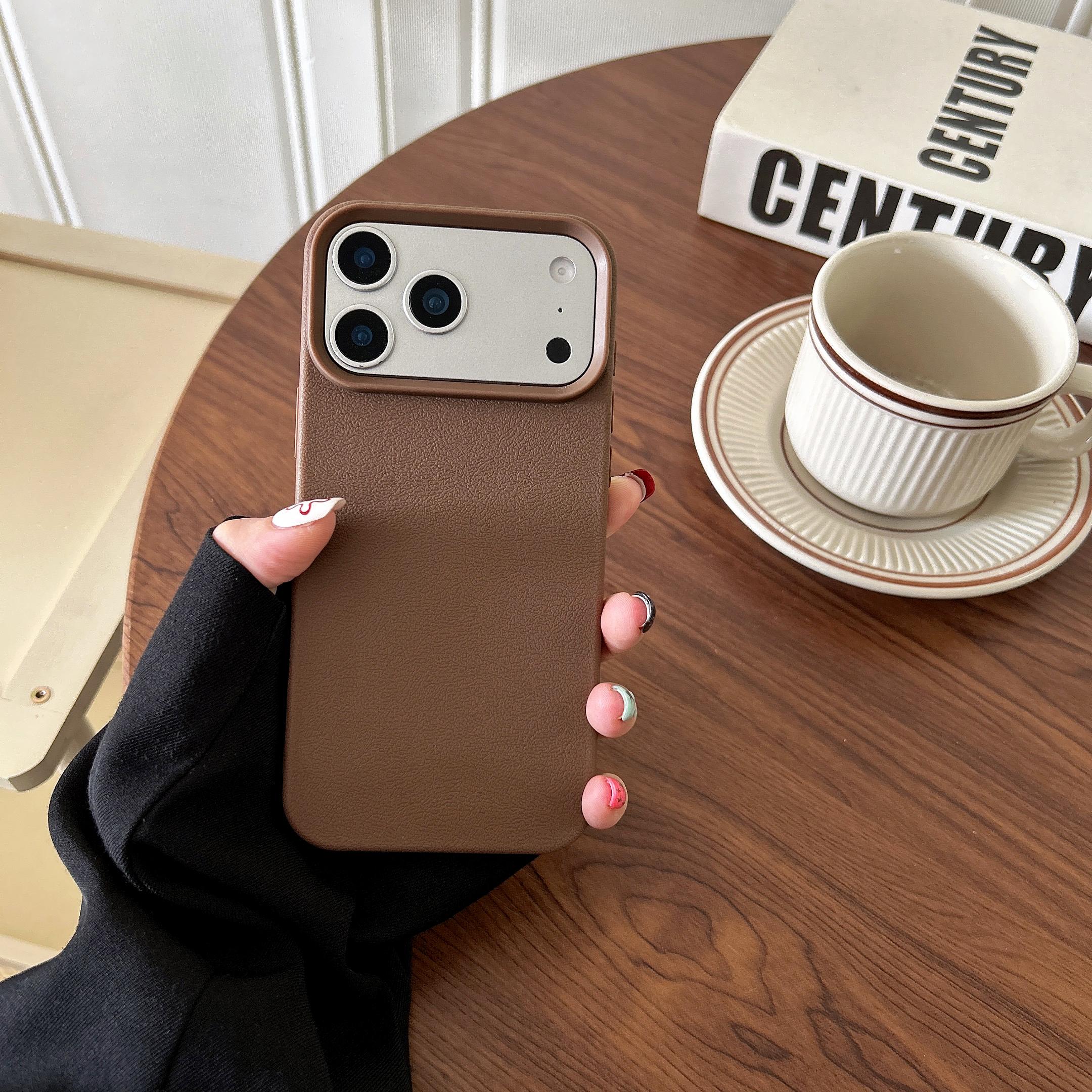 

Matte silicone leather texture fashionable solid color iPhone case 17 Air 16 15 14 13 12 11 17Pro Max shock-absorbing soft cover For iphone14Pro