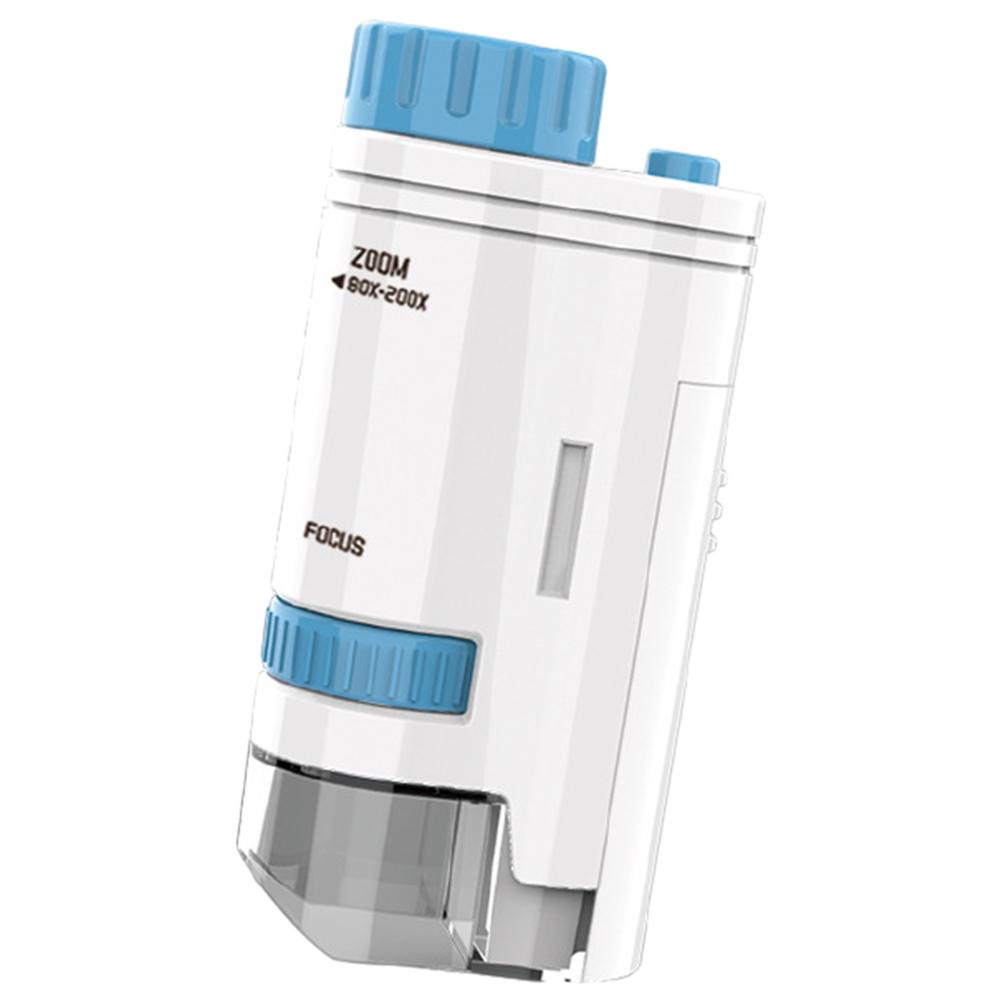 Biologisches Mikroskop-Set mit LED-Licht Tragbares Mini-Mikroskop Batteriebetrieben Labor Handmikroskop Outdoor Kinderspielzeug