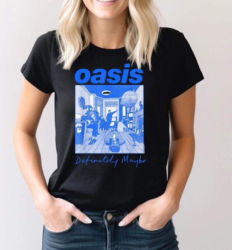 S126 - Футболка Oasis Definitely Maybe, Футболка Oasis, Футболка Definitely Maybe, Модная унисекс футболка M