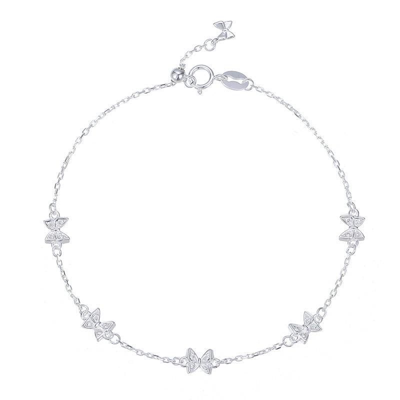 Cuiyan S925 Silver Korean Butterfly Bracelet - New Sweet & Fresh Jewelry for Women & Best Friends (2025)