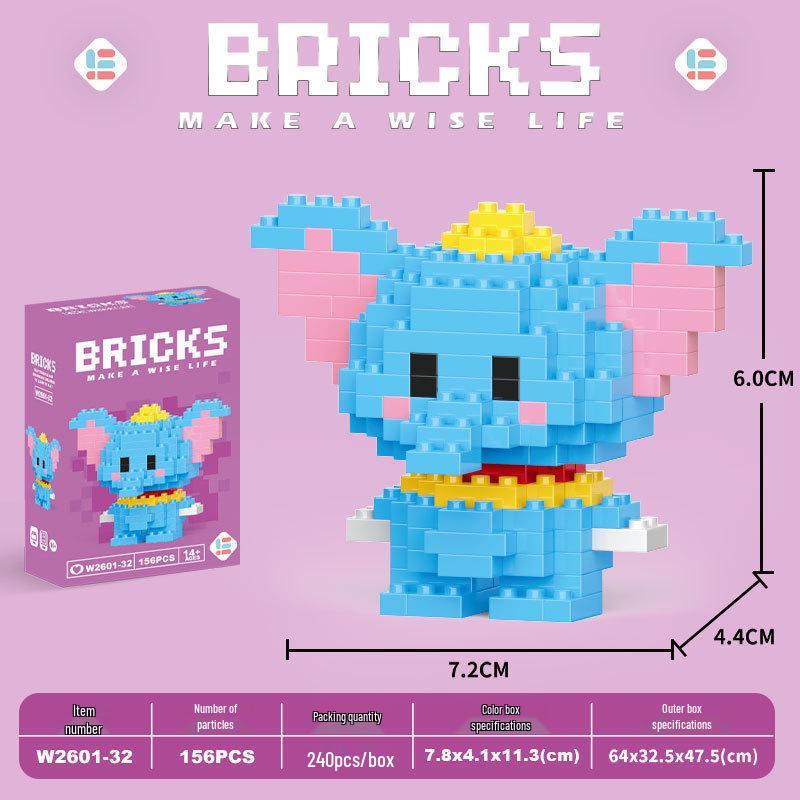 Cartoon Figurine Building Blocks: Kuromi, Cinnamoroll & Melody Rabbit - Educational Toy Blind Box for Kids