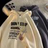 2026 Fleece Lined Hooded Sweatshirt Loose Casual Top Students