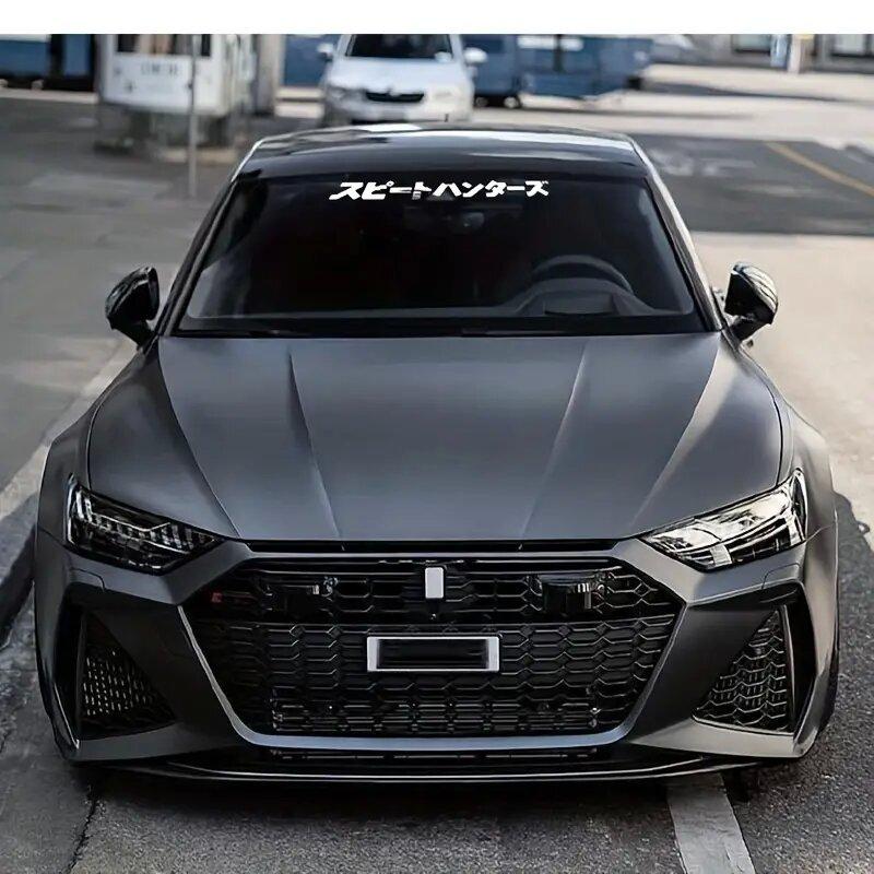 Japanese Style Car Front Window Sticker For  Street Racing Windshield Auto Stickers Decals Decor