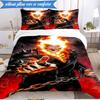 3PCS Rider On Fire Bedding Set,Including 1pc Duvet Cover And 2pcs Pillowcases Perfect for Bedroom, Dormitory, Fan Christmas gift