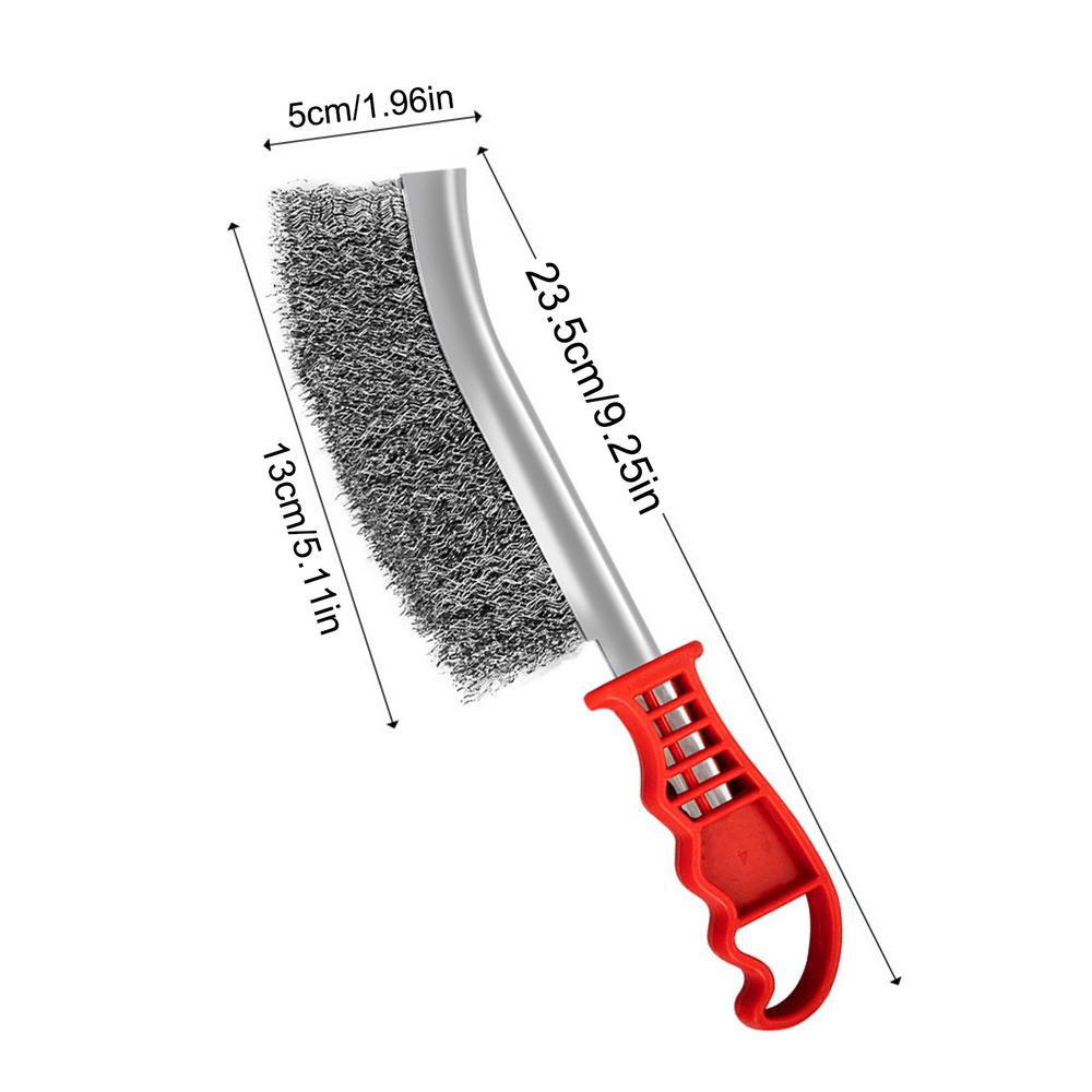 stainless Steel Wire Brush with Handle High Density Dangling Wire Brush with Metal Bristles Kitchen Space Saving Scrubber gadget