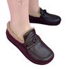 Popular Velvet Beanie Shoes Women's 2025 Winter New Soft-soled Soft-faced Mother Flat-soled Leather Shoes Warm Versatile Cotton Shoes