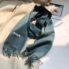 Ladies Wool 100% Australian Pure Wool Scarf Women Long Fringed Warm Cashmere Shawl Winter Thik Warm Knitted Neck Scarf Wrap