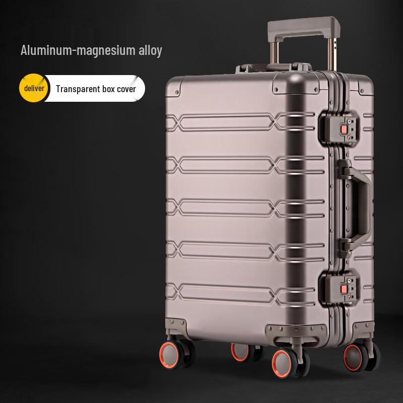 LONE WOLF All-Aluminum Magnesium Alloy Spinner Luggage 20 inch