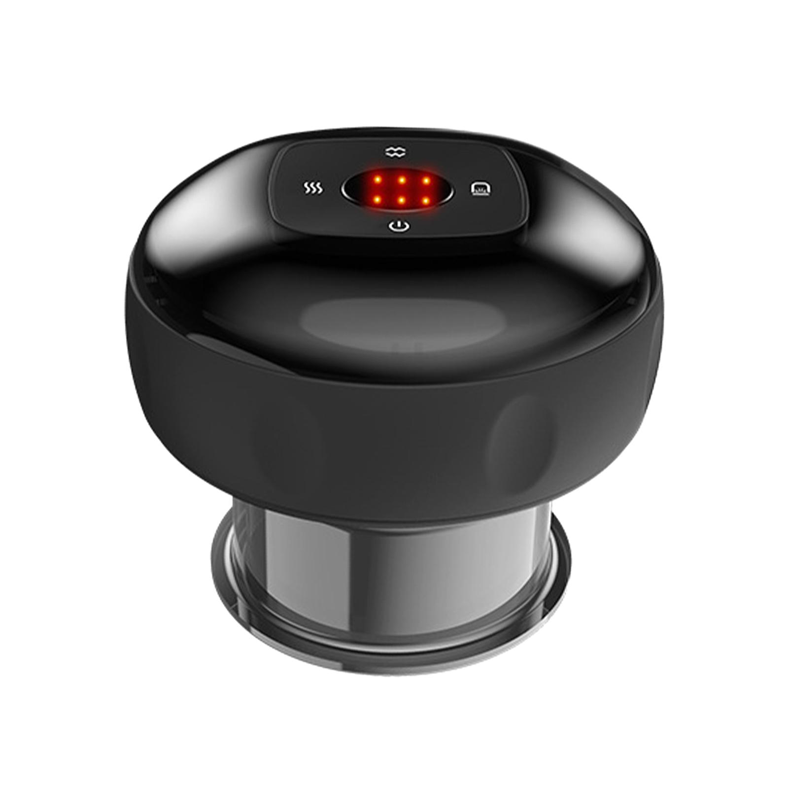 

Электрический вакуумный баночный массажер с горячим компрессом 6 передач всасывающий беспламенный баночный массаж Гуаша чёрный