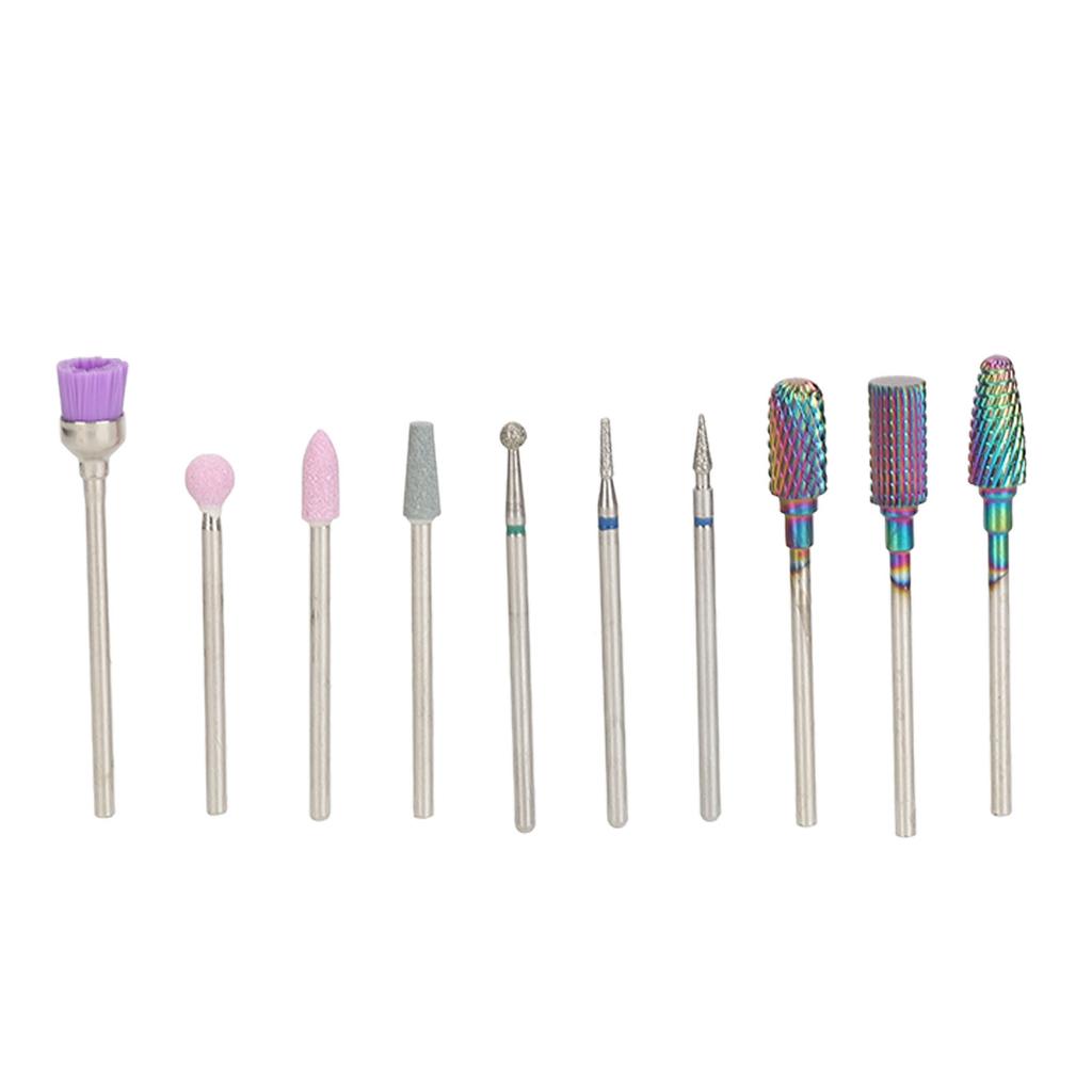 Nail Drill Bits Set Tungsten Steel Nail Art Grinding Head Dead Skin Removal Manicure Polishing Tool