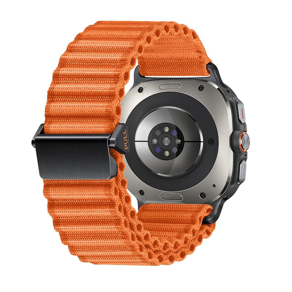 Original Trail-Armband für Samsung Galaxy Watch Ultra 47mm Offroad-Nylon-Geflochtenes Schlaufenarmband Gürtel Galaxy Watch 8 Ultra Armband