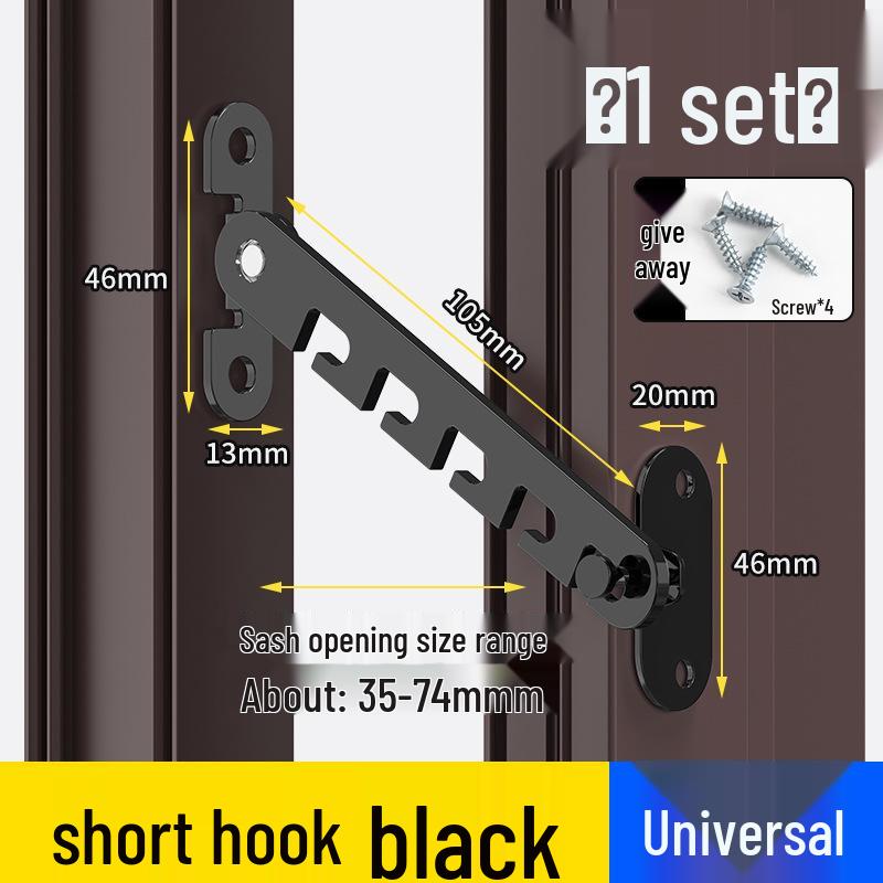Child Safety Window and Door Lock: Universal Windproof No-Punch Limiter for Inward & Outward Opening Windows