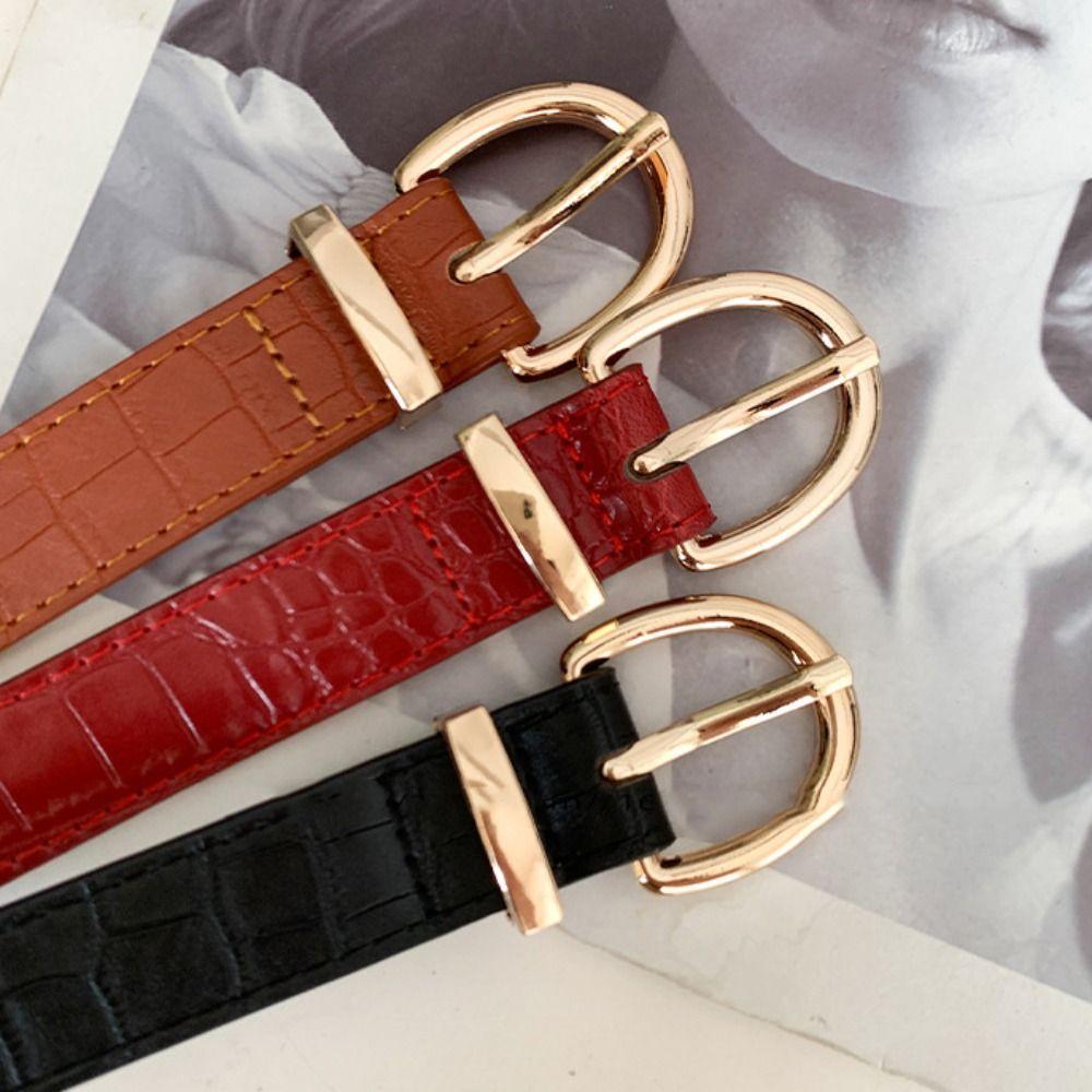 Luxury Women's Belt PU Leather Jeans Pants Belt Korean Y2k Waist Belt  Streetwear