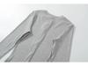 Women's Korean Style Henry Collar Long Sleeve Base Layer T-shirt for Autumn/Winter – Stylish, Stretchy, Basic Top