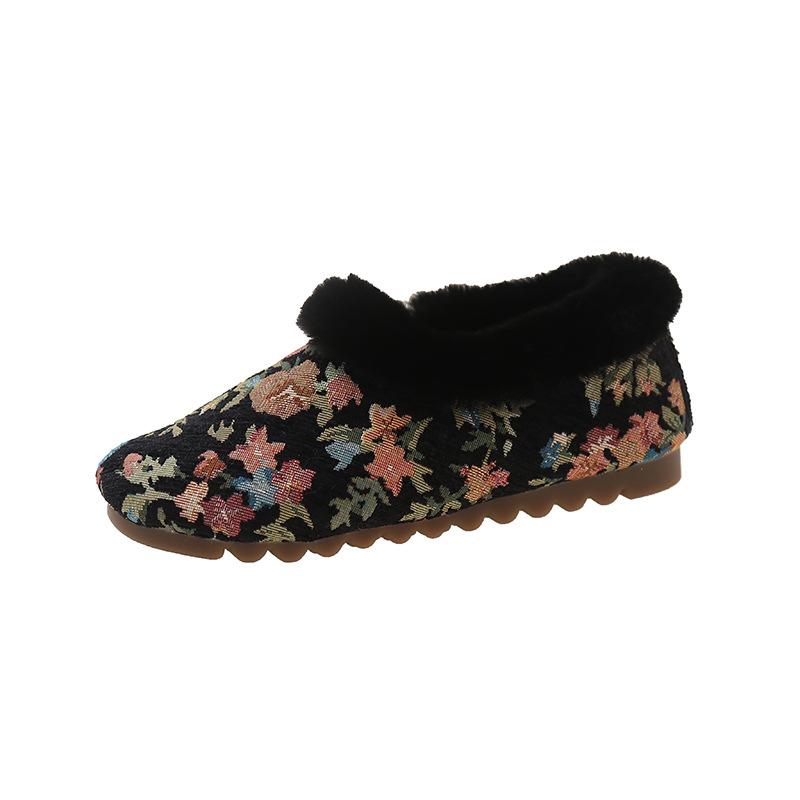 

Cotton slippers women s winter outer wear new bow bag and indoor home bag head slippers women s winter velvet 40 чорний