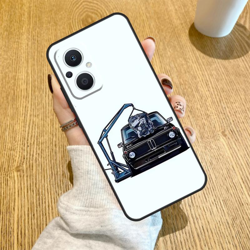 Sports Car Style Case For OPPO Find X6 X5 X3 X2 Pro Lite Neo Reno 7 3 4 5 6 8 Lite 8T 2Z 4Z 5Z Cover Coque