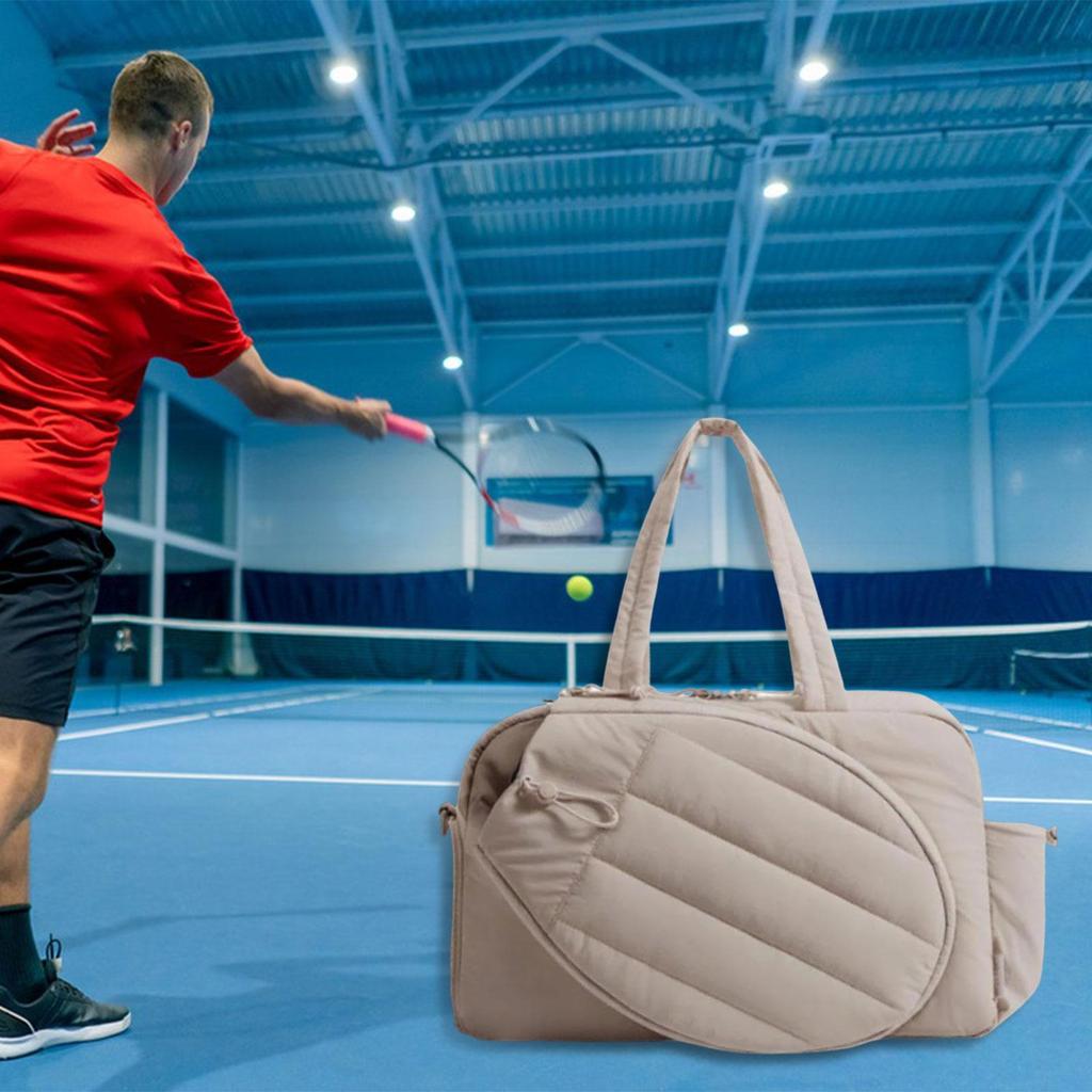 Tennis Tote Bag Lightweight with Wet Pocket with Shoe Compartment Spacious Polyester Pickleball Bag Carry Weekender Duffel