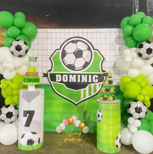 Football Trophy Aluminum Film Balloon Green Arch Set Boy Baby Birthday Party Decoration Decoration
