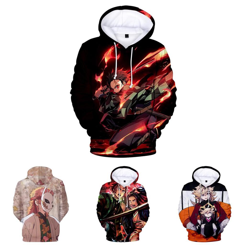 Vibrant Demon Slayer Kimetsu No Yaiba 3d Printed Hoodie Sweatshirt For Casual Wear