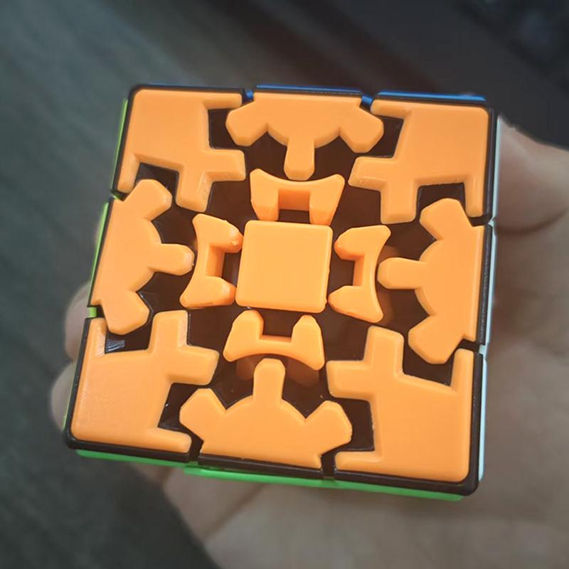 Gear Cube Speed 3X3X3 Smooth Turning Stickerless Professional Puzzle Sensory Quiet Fidget Toys For Kids Adults Educational Gifts