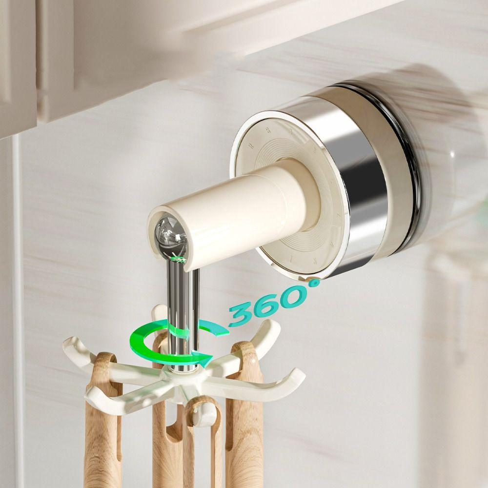 360 Rotatable Wall Mounted Hanger 6 Claw Hook Wall Hanging Hooks Cooking Accessories