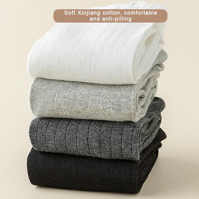 Men Toe Socks Long Cotton Simple Business Stockings Breathable 5 Finger Socks Calf For 4 Seasons