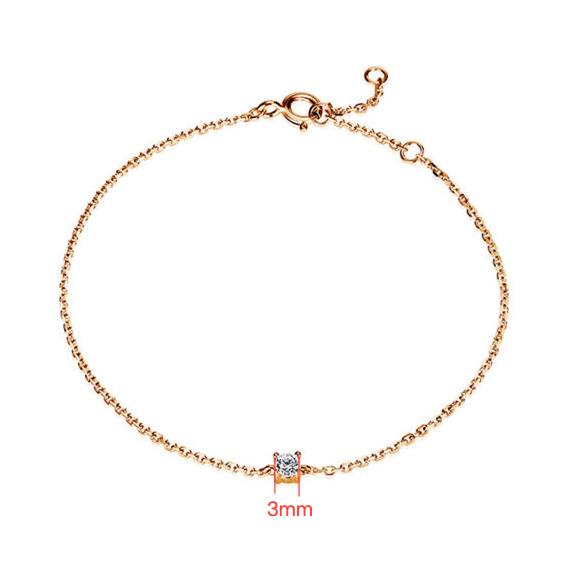 925 Sterling Silver Mini Diamond Bracelet - Women's Japanese & Korean Style, Fashionable, Stackable, & Versatile Hand Jewelry