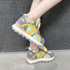 Sommer neue Mesh Innenhöhe erhöhen Forrest Gump Schuhe Damen atmungsaktive und vielseitige Schuhe Sport Plateau lässige Dad Schuhe