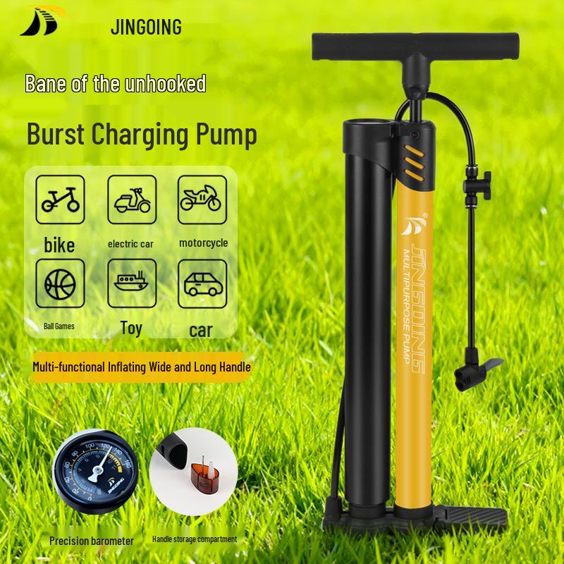 Jingding High-Pressure Universal Pump for Cars, Motorcycles, and Bicycles