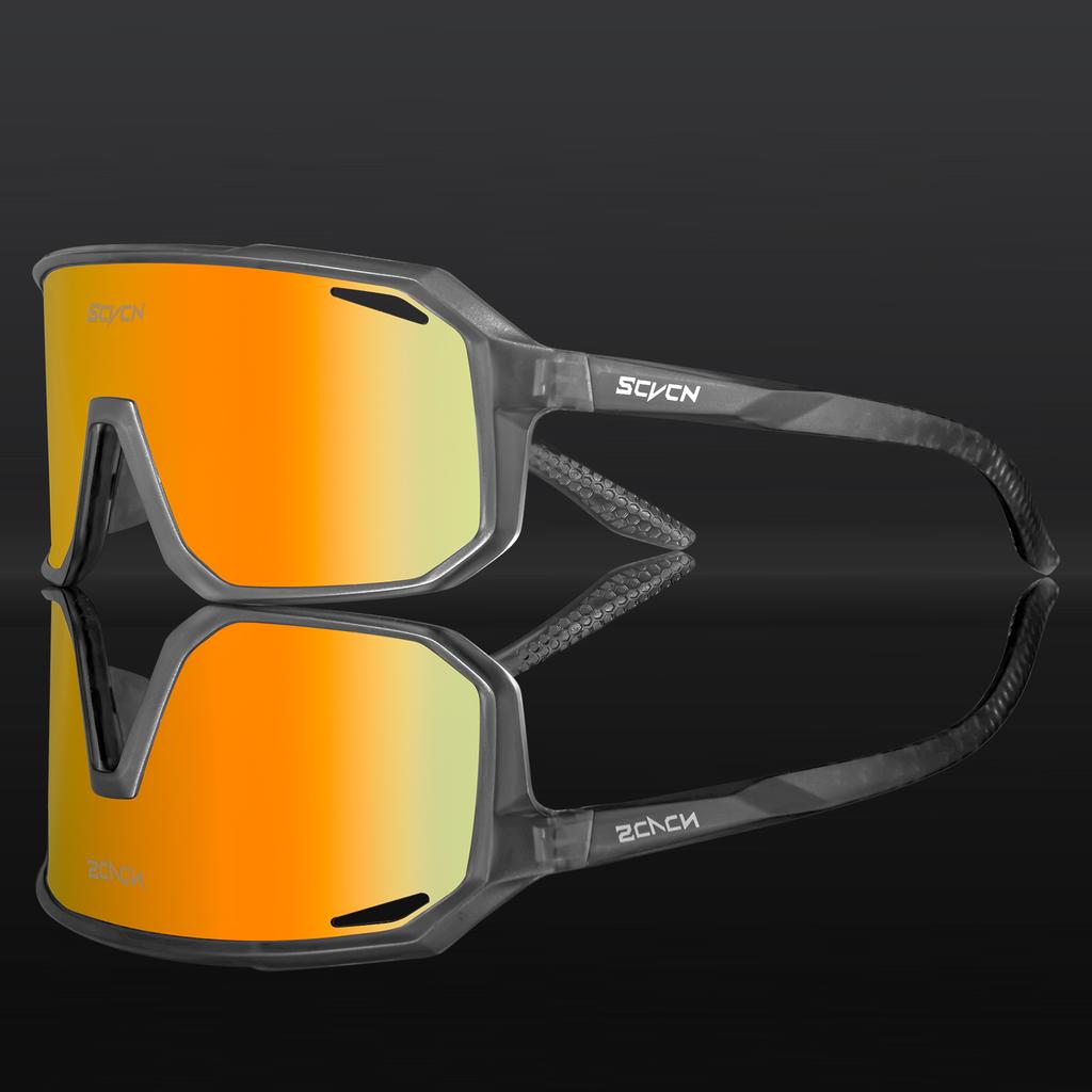 SCVCN Mountaineering Glasses Cycling Glasses Fashion Sunglasses for Men MTB Bike Bicycle Eyewear Sports UV400 Hunting Driving