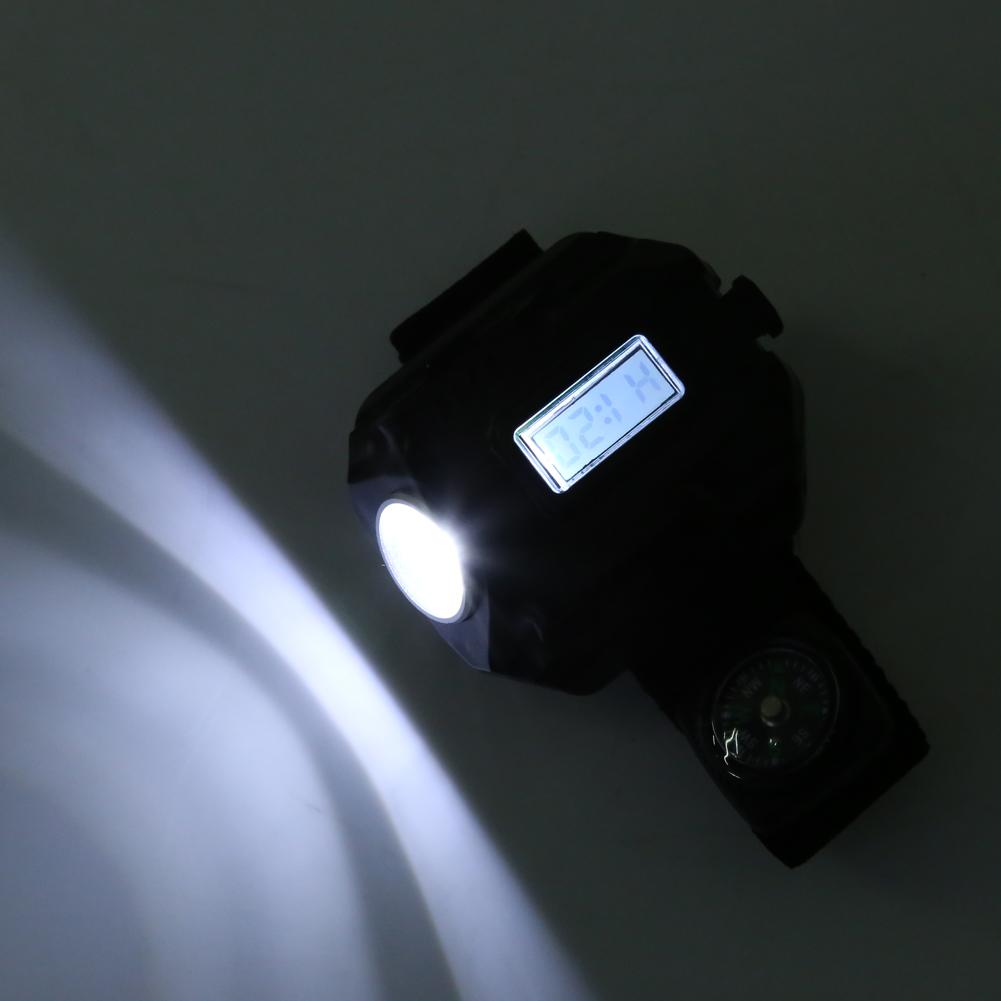 LED Wrist Watch Flashlight Torch Light USB Rechargeable Wrist Model Waterproof Flashlight for Camping Hiking Sports