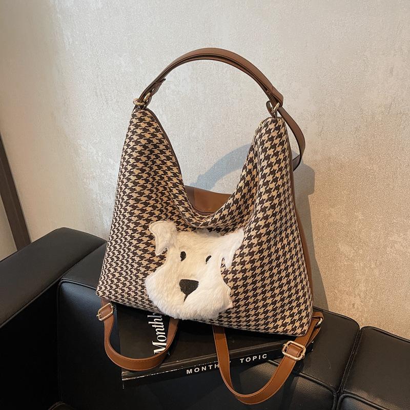 Casual Commuter Tote Bag Women's Large-capacity New Cartoon Single Shoulder Crossbody Multi-functional Backpack